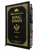 Bíblia de Estudo Tradicional Letra Hipergigante Capa Dura Com Abas Coladas Feminina e Masculina King James