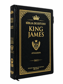 Bíblia de Estudo Tradicional Letra Hipergigante Capa Dura Com Abas Adesivas Feminina e Masculina King James