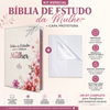 Kit de Capa Protetora + Bíblia de Estudo para o Cotidiano da Mulher Capa Dura NVA Gigante Feminina