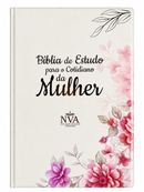 Kit de Capa Protetora + Bíblia de Estudo para o Cotidiano da Mulher Capa Dura NVA Gigante Feminina
