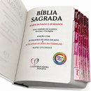 Bíblia Ramos Branca Letra Hipergigante Capa Dura Com Harpa e Aba Masculina Arc