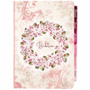 Bíblia Circulo Floral Rosa Letra Gigante Capa Flexível Com Harpa E Abas Feminina Arc