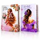 Kit 2 Bíblias Femininas Sagradas Capa Dura Letra Gigante Harpa ARC Jardim Escolhida por Deus e Filha do Rei