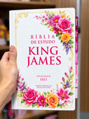 Bíblia de Estudo Feminina King James Atualizada KJA Capa Dura Com Abas Adesivas - Primavera