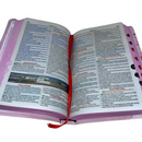 Bíblia Deus Gratidão Letra Gigante Capa Flexível Com Harpa e Índice Feminina Arc