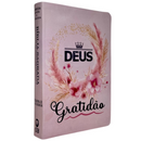 Bíblia Deus Gratidão Letra Gigante Capa Flexível Com Harpa e Índice Feminina Arc