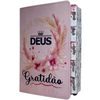 Bíblia Deus Gratidão Letra Gigante Capa Flexível Com Harpa E Abas Coladas Feminina Arc