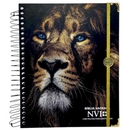 Bíblia Leão De Judá Letra Normal Com Elástico e Medalhão Com Espaço Anotações Feminina Nvi SB