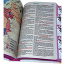 Bíblia Capa Dura Com Elástico Rosa E Medalhão Letra Gigante Com Harpa - Leão Rosa Abas Já Coladas