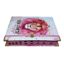 Bíblia Capa Dura Com Elástico Rosa E Medalhão Letra Gigante Com Harpa - Seja Forte + Índice