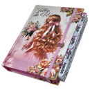 Bíblia Capa Dura Com Elástico Rosa E Medalhão Letra Gigante Com Harpa - Filha Do Rei E Aba Feminina