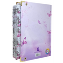 Bíblia Capa Dura Com Elástico Rosa E Medalhão Letra Gigante Com Harpa - Escolhida por Deus E Aba Feminina