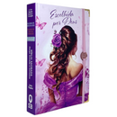 Bíblia Capa Dura Com Elástico Rosa E Medalhão Letra Gigante Com Harpa - Escolhida por Deus E Índice