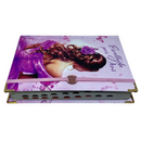 Bíblia Capa Dura Com Elástico Rosa E Medalhão Letra Gigante Com Harpa - Escolhida por Deus E Índice