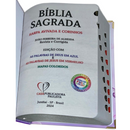 Bíblia Capa Dura Com Elástico Rosa E Medalhão Letra Gigante Com Harpa - Escolhida por Deus E Índice