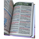 Bíblia Capa Dura Com Elástico Rosa E Medalhão Letra Gigante Com Harpa - Escolhida por Deus E Índice