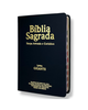 Kit Casal 02 Bíblias Evangélicas Letra Gigante Capa Semiflexível ARC Com Índice Lilás e Preta