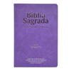 Bíblia Sagrada Com Harpa Cristã e Índice Capa Semiflexivel Evangélica Feminina Lilás Letra Gigante