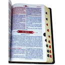 Bíblia Mover de Deus Cor Preta Com Estudo Letra Gigante Capa Flexível Com Harpa e Índice Masculina Arc