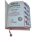 Bíblia Jardim Rosa Letra Hipergigante Capa Dura Com Harpa e Aba Feminina Arc Com Elástico