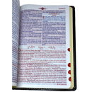 Bíblia Mover de Deus Cor Preta Com Estudo Letra Gigante Capa Flexível Com Harpa e Índice Masculina Arc