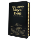 Bíblia Mover de Deus Cor Preta Com Estudo Letra Gigante Capa Flexível Com Harpa e Índice Masculina Arc