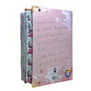 Bíblia Jardim Rosa Letra Hipergigante Capa Dura Com Harpa e Aba Feminina Arc Com Elástico