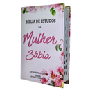 Bíblia Da Mulher Sábia Rosa De Estudo Letra Hipergigante Capa Flexível Com Harpa e Índice Feminina Arc