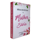 Bíblia Da Mulher Sábia Rosa De Estudo Letra Hipergigante Capa Flexível Com Harpa e Índice Feminina Arc