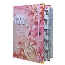 Bíblia Jardim Rosa Letra Hipergigante Capa Dura Com Harpa e Aba Feminina Arc Com Elástico