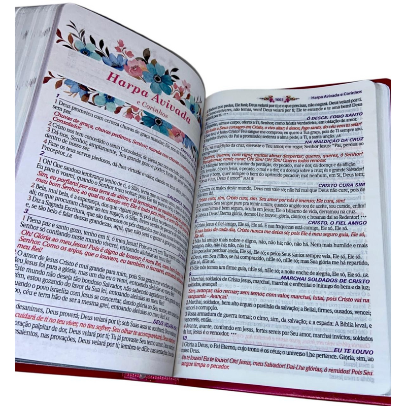 Bíblia Da Mulher Sábia Magnólia Pink De Estudo Letra Hipergigante Capa Flexível Com Harpa e Índice Feminina Arc