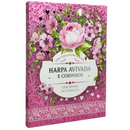 Livro Flores Pink Hinário Harpa Avivada e Corinhos Capa Brochura Letra Gigante