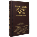 Bíblia Mover de Deus Cor Marrom Com Estudo Letra Gigante Capa Flexível Com Harpa Masculina Arc