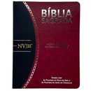 Bíblia Bordô e Preta Letra Normal Capa Flexível Slim Large Masculina Nvi