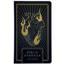 Bíblia Coração All Black Letra Normal Capa Dura Soft Touch Masculina e Feminina Nvt