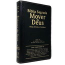 Bíblia Mover de Deus Cor Preta Com Estudo Letra Gigante Capa Flexível Com Harpa Masculina Arc