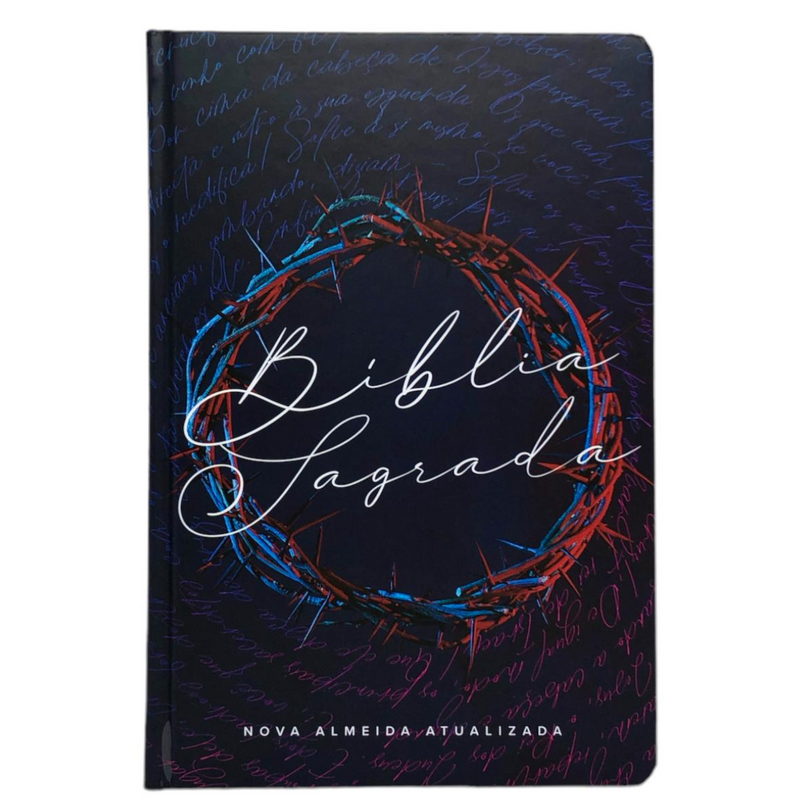 Bíblia Coroa Neon Letra Normal Capa Dura Masculina e Feminina Com Índice Naa