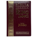 Bíblia Cor Bordô Letra Jumbo Capa Coverbook Flexível Feminina e Masculina King James 1611