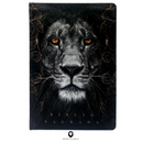 Bíblia Leão Crinza e Laranja Letra Normal Capa Dura Masculina Com Índice Naa