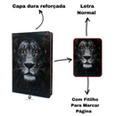 Bíblia Leão Crinza e Laranja Letra Normal Capa Dura Masculina Naa