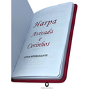 Livro Escudo Pink Hinário Harpa Avivada e Corinhos Capa PU Almofadada Letra Hipergigante