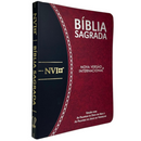 Bíblia Bordô e Preta Letra Normal Capa Flexível Slim Large Com Índice Masculina Nvi