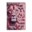 Bíblia Capa Flexível Letra Gigante - Leão Jesus Rosa - Com Índice Miolo Ppm Full Color Versão Arc  Com Harpa E Fitilho