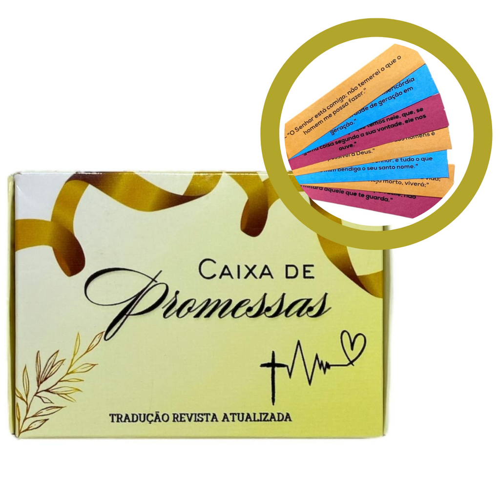 Caixinha de Promessas Com Versículos Diários Para Lembrancinhas - Mod. Amarelo