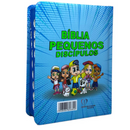 Bíblia Pequenos Discípulos Azul Infantil Letra Comum Capa Dura Com Harpa e Índice Masculina Arc