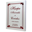 Livro Tradicional Branca Hinário Harpa Avivada e Corinhos Capa Brochura Letra Gigante