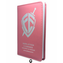Livro Escudo Rosa Hinário Harpa Avivada e Corinhos Capa PU Almofadada Letra Hipergigante