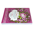 Livro Flores Pink Hinário Harpa Avivada e Corinhos Capa Brochura Letra Gigante