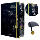 Bíblia Evangélica Com Harpa Com Elástico e Abas Adesivas Capa Dura Letra Hipergigante Leão Universo