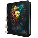 Bíblia Leão Dourado Letra Normal Capa Dura Com Espiral e Espaço Anotações Masculina Nvi